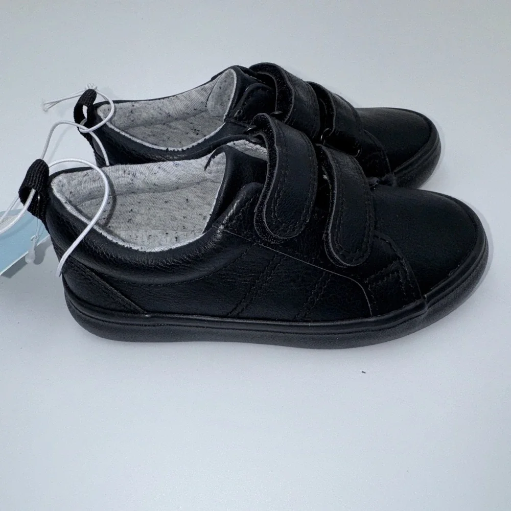 Cat & Jack Toddler Boys Dino Sneakers Black Size 11T Hook‎ Loop NWT